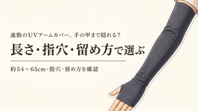 通勤用UVアームカバーは手の甲まで覆う？長さ・ずれにくさ・着脱で選ぶ