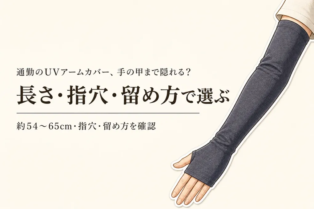 通勤用UVアームカバーは手の甲まで覆う？長さ・ずれにくさ・着脱で選ぶ