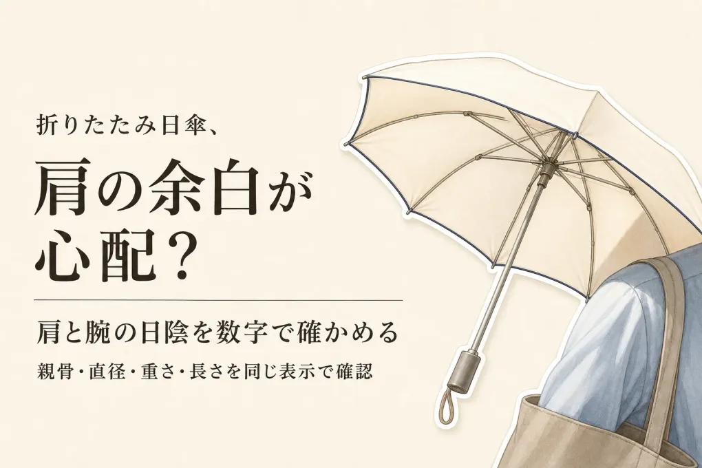楽天でレビュー数が多い大きめ折りたたみ日傘を比較｜軽さと肩や腕まわりの余白の見方