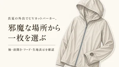 UVカットパーカーは真夏に長袖でも邪魔？袖・フード・薄手生地の選び方